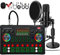 M300 Podcast Equipment Bundle, with Podcast Condenser Microphone, Voice Changer Sound Card with Multiple Sound Effects and LED Light, Prefect for Streaming/Podcasting/Gaming/Recording/YouTube/PC
