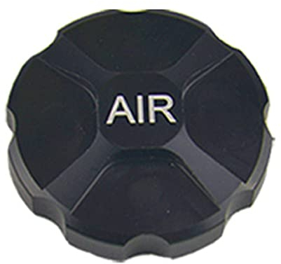 Xtahdge Fahrrad Abdeckung Kappe Aluminium Legierung Luft DüSen Abdeckung StoßDäMpfung Vorder Tank Deckel Abdeckung,Schwarz