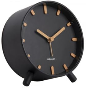 Karlsson [SA2024/12 [DL] Alarm Clock Grace Metal Black -