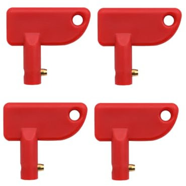 LICQIC Battery Isolator Key, Isolator Switch Key, Battery Cut Off Switch Key for Car Boat Modified Yacht, 4 Pcs