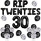 Jollyboom 30 Geburtstag Dekorationen Schwarz, Rip Twenties für Frauen Männer, Schwarz to My 20s Luftballons Tod 30 Folienballon Him Her Funny Thirty Party