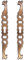 cyclingcolors 2x Entrée de coq main gauche en zamak finition laiton vieilli hauteur 145mm entraxe 130mm Rustique Serrure Ancien Décoration Vintage Meuble