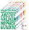 416pcs Minimalist Self-Adhesive Vinyl Letter Stickers - 8 Colors, Uppercase & Lowercase Alphabet Stickers for Scrapbook Supplies & Decor