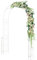 GOPLUS Arche de Jardin Fer Forgé Blanc, 2,4 M Arche Rosier pour Diverses Plantes Grimpantes Treillis d'Arche pour Mariage, Fête, Cérémonie
