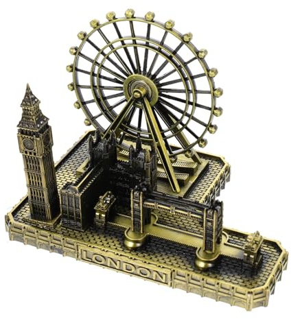 Alipis London Ornamente Aus Metall Tischdekoration Big Ben Uhr Ornament London Tower Bridge Big Ben Uhr Verzierung Big Ben Uhr Skulptur Legierungsornament Architekturmodell Der