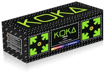 Koka Koal - Shishakohle - Naturkohle - Optimale Brenndauer - wenig Aschebildung und 100% natürliche Inhaltsstoffe für optimale, langandauernde Sessions - Durchmesser 27 mm (20 kg)