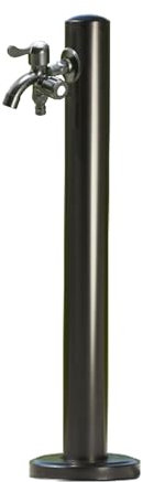 Robinet Exterieur Jardin Noir Robinet Extérieur Antigel Robinet Jardin Acier Inoxydable Robinet Exterieur Jardin Sur Pied(Color:Round column with faucet,Size:60cm)