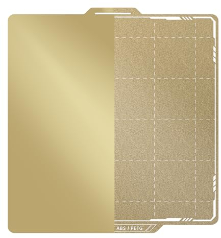 BIQU Glatte PEI+Strukturierte PEI-Bauplatte, Kompatibel mit Bambulab X1C X1E P1P P1S A1 3D-Drucker, 257x257 mm, Magnetisch Spring Steel Druckbett, Flexibles Druckbett