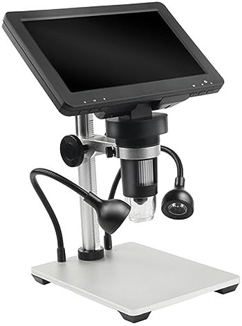 OSALADI 1pc Digital Microscope with Monitor Electronic Magnifier Digital Microscope Monitor Lcd Display Microscope Desktop Microscope Microscopio LED Microscope Repairing Micriscope