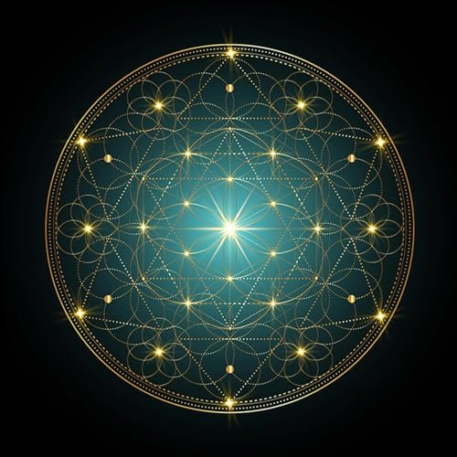 LIbgiubhy Tarot Tischdecke, Gold mit Blumenmuster, 75x75cm, Esoterisch, Tarot-Motiv und spirituelle Symbolik