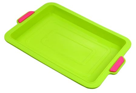 Amosfun vassoio del pane teglie da forno teglia forno placca da forno piastra per barbecue padella forno Vassoio di biscotti torta biscotto tortiera piastra da forno piatto da torta Green