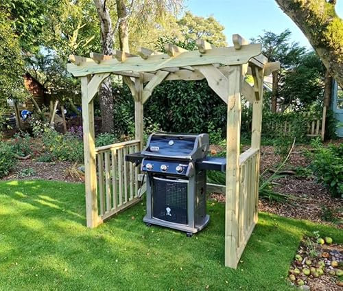 Churnet Valley Lilly BBQ Hut - Timber - L125 x W180 x H200 cm - Minimal Assembly Required