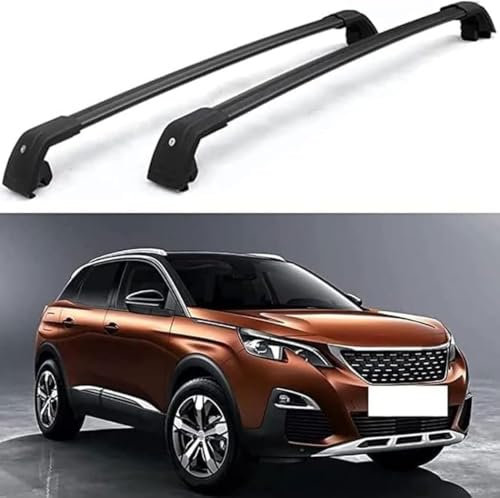 LUlude Auto Dachgepäckträger Querträger für Peugeot 3008 2017-2022, Dedizierte Aluminium Querträger Gepäckträger, Dachgepäckträger Querträger