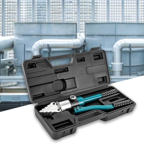 8T Integraler hydraulischer Flanschspreizer, Hydraulik Flansch Spreizer Spreader Trenner 30mm, Manuelles hydraulisches Spreizwerkzeug, für die Reparatur von Rohrleitunge, YQ-30, Blau