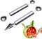 Kugelausstecher Set,2 Stück Kugelausstecher und Schnitzwerkzeug,Edelstahl Melonenlöffel,Melonenausstecher für Verschiedene Früchte,Samenentferner,Edelstahl Küchenwerkzeug Cutter DIY Obstsalatschneider