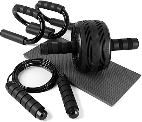Ab Roller Exercise Wheel Power Wheel Push-up Bracket Jump Rope Exercise Set Fitness Equipment for Home Gym Ab Wheel Roller