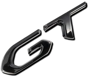 MCK Auto - Logo posteriore lucido nero GT per baule auto, emblema di tuning per 208 2008 308 3008 5008 508