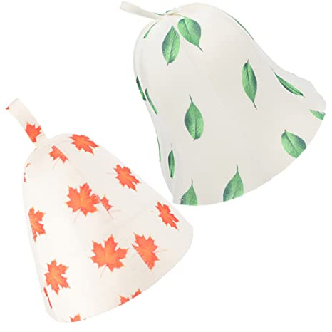 NIYANGLE 2 Pièces Chapeau de Sauna Feutre Absorbant Lot de Protection Thermique et Respirante Accessoire Pratique pour Spa et Sauna Design Confortable et Durable