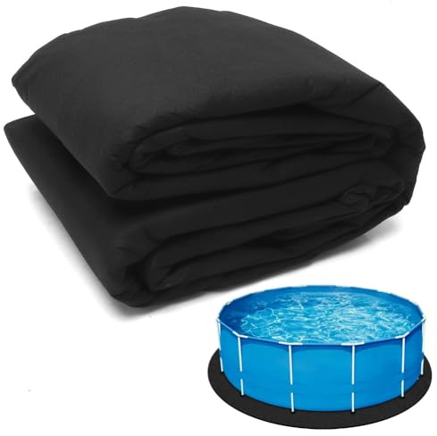 Tapis de piscine rond - Diamètre : 305 cm - Tapis de piscine - Tapis de sol pliable et antidérapant - Tapis de sol rond (305 cm)