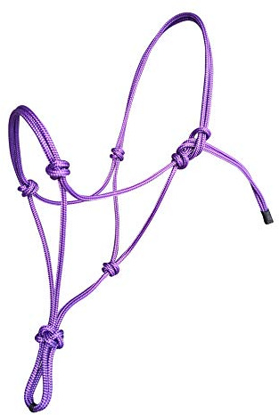 Hunters Saddlery Knotenhalfter für Pferde kompatibel mit Parelli Natural Horsemanship (Kaltblut, Violett)