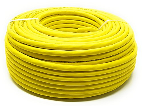 50m - Cat.7A+ Ethernet Network Lan Cable Reel - Drum 1500 MHz - 4 Pairs - High Speed - Halogen Free Copper Super Fast - (PoE) PoE+ Yellow