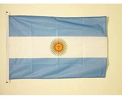AZ FLAG Bandera Nautica de Argentina 45x30 cm - Pabellón de Conveniencia Argentina 30 x 45 Cm, Bandera de Barco con anillas