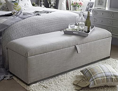 mm08enn New luxury pln ottoman,footstool and storage box in many sizes and colours (CHAMPAGNE, LARGE(40X18))