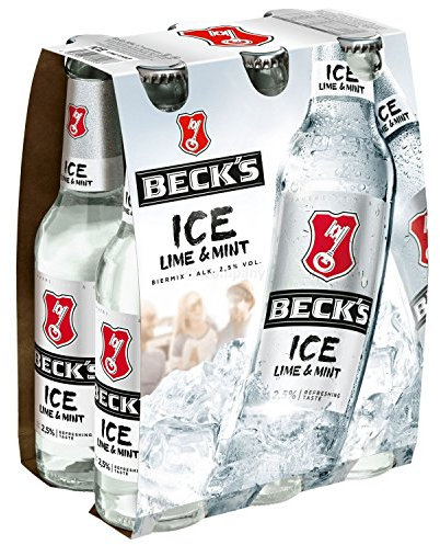 Becks ICE Lime & Mint 6er Sixpack Set - 6 x 330ml (2,5% Vol) - inkl. Pfand -[Enthält Sulfite] - Inkl. Pfand MEHRWEG