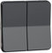 Schneider Electric - Mureva Styl - Double Bouton Poussoir - composable - IP55 - IK07 - Gris - MUR35326