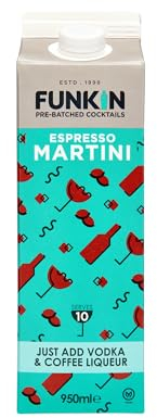 Funkin Espresso Martini Pre-Made Cocktail Mix 950 ml(Case of 6) | Cocktail - Just Add Spirits, Perfect For Parties