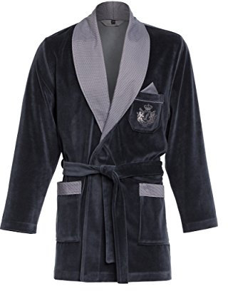 Revise RE-111 Elegante corta vestaglia per gli uomini – XL – Grafite C1
