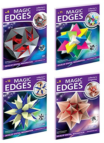Polyhedr A Magic Edges Set #5 / 3D Paper Model Kits The Most Difficult Polyeder of Magic Edges Collection: Great Icosaeder, Compound of Five Tetraeder