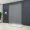 Aica Sanitär Freistehende Duschwand Walk In Dusche 107cm Duschabtrennung 10mm NANO Milchglas frosted Glas Duschtrennwand 200cm Höhe Splitterschutzfolie