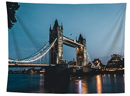 izielad Wandbehang Tapisserie London Bridge England für Schlafzimmer Wohnzimmer Schlafsaal 150X200CM 59X78.7IN