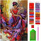 ABEUTY Diamond Painting Full Set, DIY 5D Diamant Painting Dame Abstrakt Diamant Malerei Malen nach Zahlen Kreuzstich (Dame)