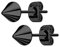 beyoutifulthings 1 Paar Damen Ohr-ringe Kegel-Spike Ohringe Ohr-stecker Edelstahl Schwarz 5mm
