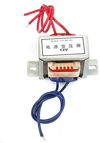 Transformador de Energía Simple, Corriente alterna 12V/24V Voltaje de Salida 10W Entrada 220V 50Hz Transformador de Energía EI, Aislamiento Eléctrico Transformador de Energía Simple(12V)