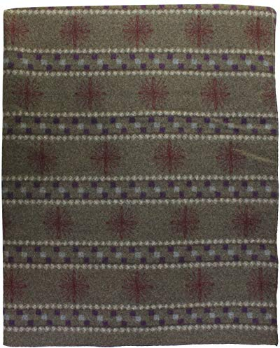 Wolldecke Kuscheldecke Plaid Wohndecke Jacquard 100% Wolle in kitt rot 185 x 140 cm