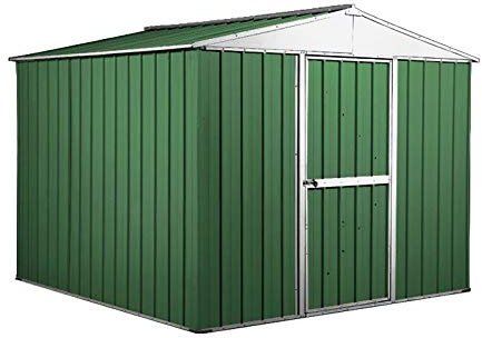 Box in Acciaio Zincato Casetta da Giardino in Lamiera 2.76 x 2.60 m x h2.12 m - 110 kg – 7.2 Metri Quadri (VERDE)