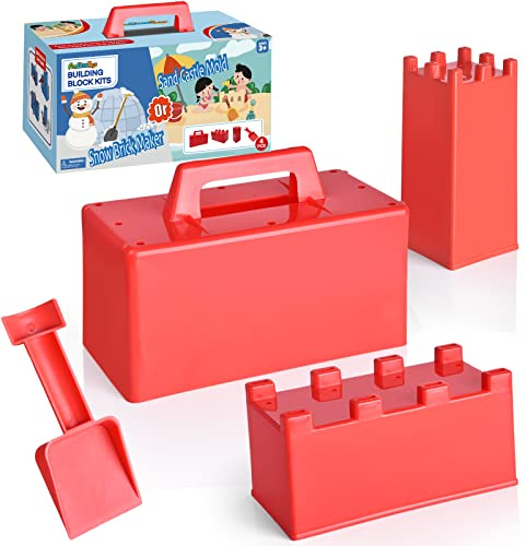 Snow Fort Building Block - Beach Sand Toys for Kids, Sand Castle Mold Kit, Winter Summer Outdoor Fun Toys for Boys Girls Toddler Adults Birthday Gifts