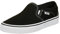 Vans Women's Asher Trainers, Canvas Black White, 4 UK