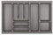 Orga-Box VIII Besteckeinsatz 711 x 480 mm Champagner mit Perlstruktur für 80er Schränke in Häcker Küchen Besteckkasten