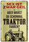 Sex Traktor - Retro Deko Blechschild - Metallschild für Schlepper, Bulldog, Trecker, Landmaschinen, Zugmaschinen, Ackergerät, Trekker Fans - Traktor Sammler Schrauber Besitzer Fahrer - 20x30cm