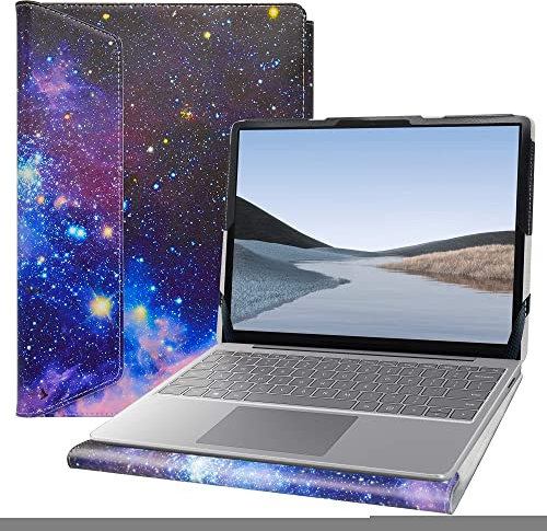 Alapmk Protective Cover Case for 12.4 Microsoft Surface Laptop Go 2 2022/Surface Laptop Go 2021, Galaxy