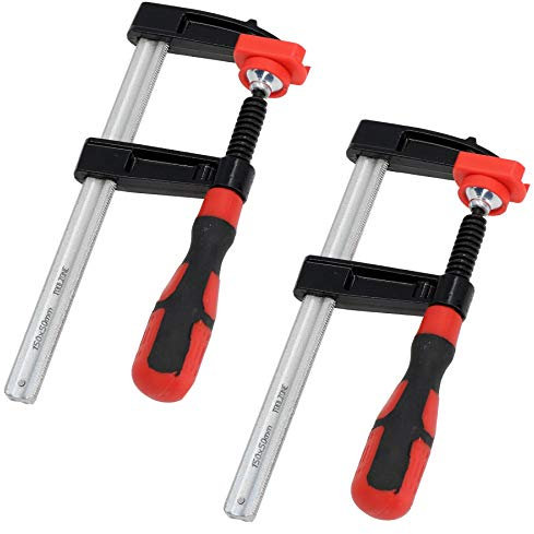 150mm x 50mm Sliding F Clamp Bar Profile Holder Fastener Fastening Fast Grip 2pk