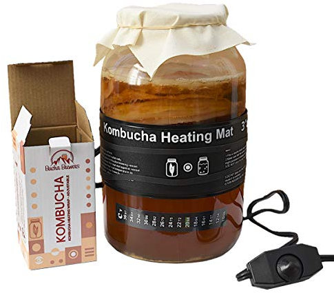 Adjustable Kombucha Heat Mat - Bucha Brewers Kombucha Heating Wrap, Kombucha Warmer, Fermenter Heater