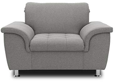 DOMO. collection Sessel Franzi, Polstergarnitur, Hochlehner mit Nackenfunktion, Polstersessel 120 x 105 x 81 cm (BxTxH), grau