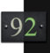 Glow in the Dark Slate House Number (2 Digits, Numbers 1-99), Powered by Natural Light