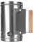 LIVIVO Charcoal Chimney Starter – Heavy Duty BBQ Fire Starter with Wooden Safety Handle – Fast Lighting Barbecue Tool for Charcoal or Briquettes – Galvanised Steel, Ideal for Grilling & Camping