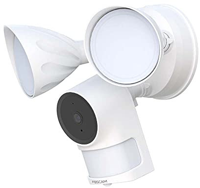 Foscam F41 4 MP Flutlichtkamera mit Bewegungsmelder, integrierter Beleuchtung und Sicherheitssirene, guter Nachtsicht, 2-Wege-Audio, Dualband-WLAN oder Netzwerkkabel, KI-Erkennung für Menschen, 320 x 170 x 220 mm, Weiß